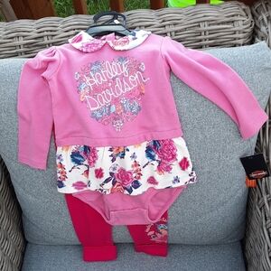 Harley-Davidson Pink Floral Baby Set
